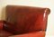 Victorian Burgundy Hand Dyed Leather Gentlemen's Club Sofa 8