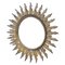 Mid-Century Modern Sunburst Mirror in Brass, 1960s, Image 1