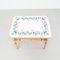 Tavolino da caffè in bambù con piastrelle floreali, anni '60, Immagine 4