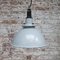 Lámpara colgante británica industrial vintage esmaltada en gris de Benjamin Electric Manufacturing Company, Imagen 5