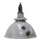 Lámpara colgante británica industrial vintage esmaltada en gris de Benjamin Electric Manufacturing Company, Imagen 1