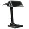 Vintage Industrial Black Enamel Banker Table Desk Light, Image 1