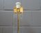 Acrylic Glass Table Lamp with Golden Details, 1970s 5