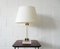 Acrylic Glass Table Lamp with Golden Details, 1970s, Image 2