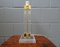 Acrylic Glass Table Lamp with Golden Details, 1970s 4