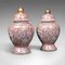 Large Vintage Chinese Baluster Ginger Jars in Ceramic, 1940s, Set of 2 1