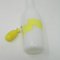 White Bottiglie Colorati Series Bottle with Yellow Band in Murano Glass by Fulvio Bianconi for Venini, 1950s 5