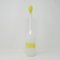 White Bottiglie Colorati Series Bottle with Yellow Band in Murano Glass by Fulvio Bianconi for Venini, 1950s 2