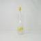 White Bottiglie Colorati Series Bottle with Yellow Band in Murano Glass by Fulvio Bianconi for Venini, 1950s 1