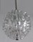 Vintage Ceiling Lamp with Silver Metal Mounting & Profiled Pressed Glass Shade, 1970s, Image 3