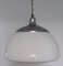 Vintage Ceiling Lamp with White Plastic Screen and Chromed Metal Mounting, 1970s 3