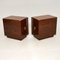 Antique Military Campaign Style Side Chests, Set of 2 6