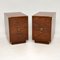 Antique Military Campaign Style Side Chests, Set of 2 1