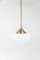 Opaline Pendant Lamp with Brass Rod 7