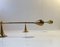 Scandinavian Modern Brass Counterweight Wall Candleholders, Set of 2 3