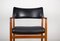 Model 43 Danish Office Chair in Teak and Skai Black by Erik Worts for Soro Stolefabrik, 1960s 11