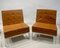 Camel Leather Armchairs by Florence Knoll, Set of 2 1