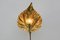 Italian Brass Leaf-Shaped Foglia Floor Lamp by Tommaso Barbi, 1970s 4