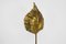 Italian Brass Leaf-Shaped Foglia Floor Lamp by Tommaso Barbi, 1970s 8