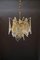 Vintage Italian Murano Glass and Brass Chandelier, 1960s, Image 1