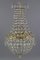 Crystal Glass and Brass Basket Chandelier 4
