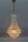 Crystal Glass and Brass Basket Chandelier 18