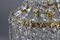 Crystal Glass and Brass Basket Chandelier 8