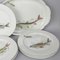 Porcelain Fish Dishes and Tray Set, 1960s, Set of 7 5
