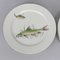 Juego de bandejas y platos para peces de porcelana, años 60, Imagen 3