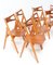 Chaises Sawbuck CH-29 Mid-Century par Hans J. Wegner pour Carl Hansen & Søn, 1950s, Set de 10 3