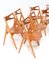 Mid-Century Modern Sawbuck CH-29 Chairs by Hans J. Wegner for Carl Hansen & Søn, 1950s, Set of 10 3