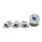 Blue Flower Braided Espresso Service for 6 People from Royal Copenhagen, Mid-20th Century, Set of 18 1