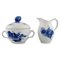 Blue Flower Braided Sugar Bowl and Cream Jug from Royal Copenhagen, 1960s, Set of 2 1