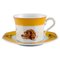 Chiens Courants & Chiens D'Arret Porcelain Morning Cup with Saucer in Porcelain by Hermès, Set of 2 1