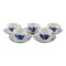 Tasses à Café Fleur Bleues avec Soucoupes de Royal Copenhagen, milieu du 20ème Siècle, Set de 10 1