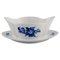 Blue Flower Braided Sauce Boat on Fixed Stand from Royal Copenhagen, Image 1