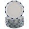 Corinth Plates in Blue Painted Porcelain by Tapio Wirkkala for Rosenthal, Set of 11, Image 1