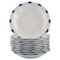 Deep Corinth Plates in Blue Painted Porcelain by Tapio Wirkkala for Rosenthal, Set of 11, Image 1