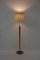 Scandinavian Mid-Century Brass and Wood Floor Lamp, Image 9