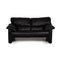 Black Leather Sofa from WK Wohnen 1