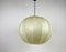 Mid-Century Round Cocoon Pendant Lamp, 1960s, Italy 9
