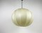 Mid-Century Round Cocoon Pendant Lamp, 1960s, Italy, Image 12