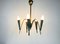 Lámpara de araña italiana Mid-Century de latón, años 60, Imagen 7