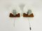 White Opal Glass and Teak Wall Lamps, 1970s, Germany, Set of 2, Image 2