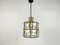 Iron and Bubble Glass Pendant Lamp from Glashütte Limburg, 1960s 9