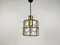 Iron and Bubble Glass Pendant Lamp from Glashütte Limburg, 1960s 3