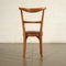 Stained Beech and Foam Leatherette Chair, Italy, 1950s 11