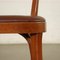 Stained Beech and Foam Leatherette Chair, Italy, 1950s 6