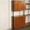 Teak Veneer and Metal Brass Bookcase, Italy, 1950s 9