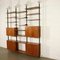 Teak Veneer and Metal Brass Bookcase, Italy, 1950s 3